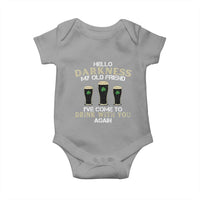Hello Darkness My Old Friend Funny Irish Stout Beer Baby Onesie St. Patrick’s Day Drinking Humor Craft Brew Lovers
