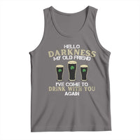 Hello Darkness My Old Friend Funny Irish Stout Beer Tank Top St. Patrick’s Day Drinking Humor Craft Brew Lovers
