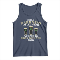 Hello Darkness My Old Friend Funny Irish Stout Beer Tank Top St. Patrick’s Day Drinking Humor Craft Brew Lovers