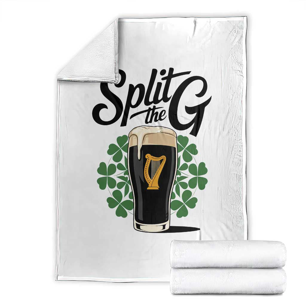 Split the G Funny Irish Drinking Throw Blanket St. Patrick’s Day Stout Beer Lovers Pub Crawls
