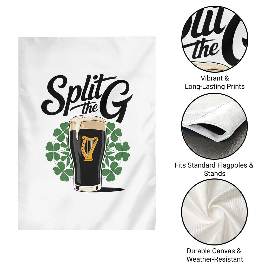 Split the G Funny Irish Drinking Garden Flag St. Patrick’s Day Stout Beer Lovers Pub Crawls