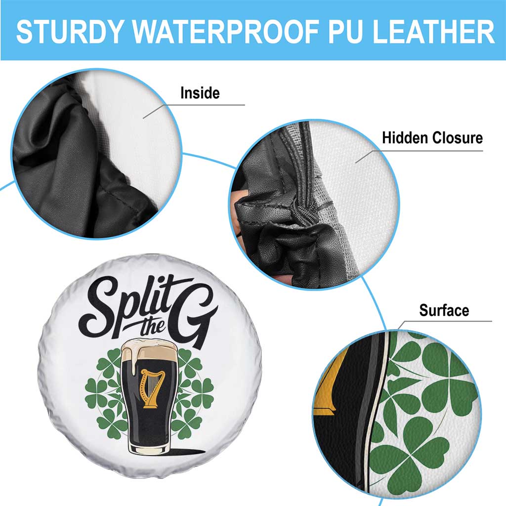 Split the G Funny Irish Drinking Spare Tire Cover St. Patrick’s Day Stout Beer Lovers Pub Crawls