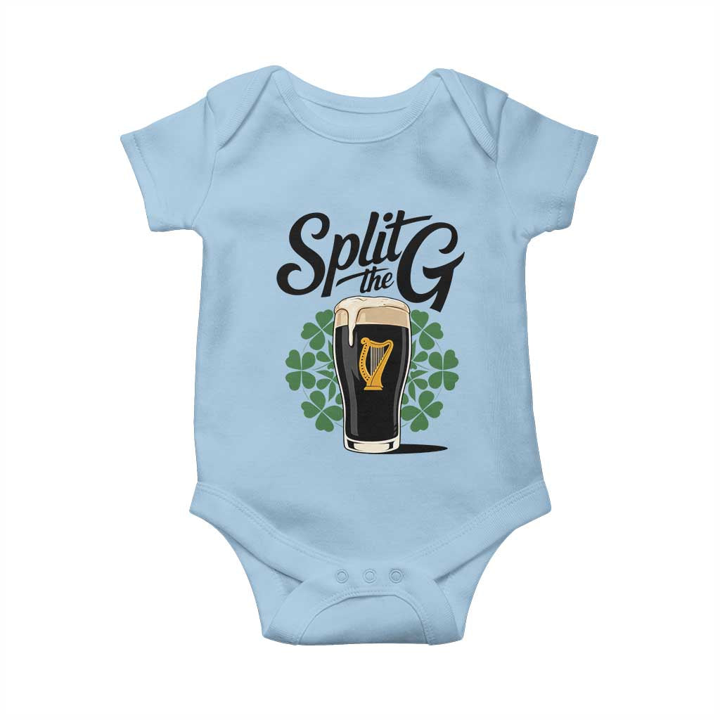 Split the G Funny Irish Drinking Baby Onesie St. Patrick’s Day Stout Beer Lovers Pub Crawls