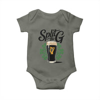 Split the G Funny Irish Drinking Baby Onesie St. Patrick’s Day Stout Beer Lovers Pub Crawls