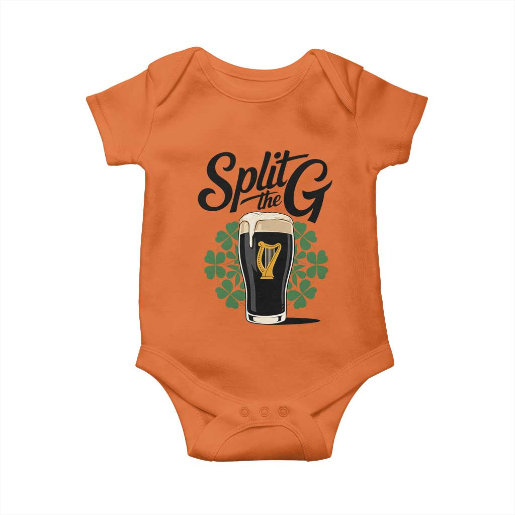 Split the G Funny Irish Drinking Baby Onesie St. Patrick’s Day Stout Beer Lovers Pub Crawls