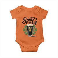 Split the G Funny Irish Drinking Baby Onesie St. Patrick’s Day Stout Beer Lovers Pub Crawls