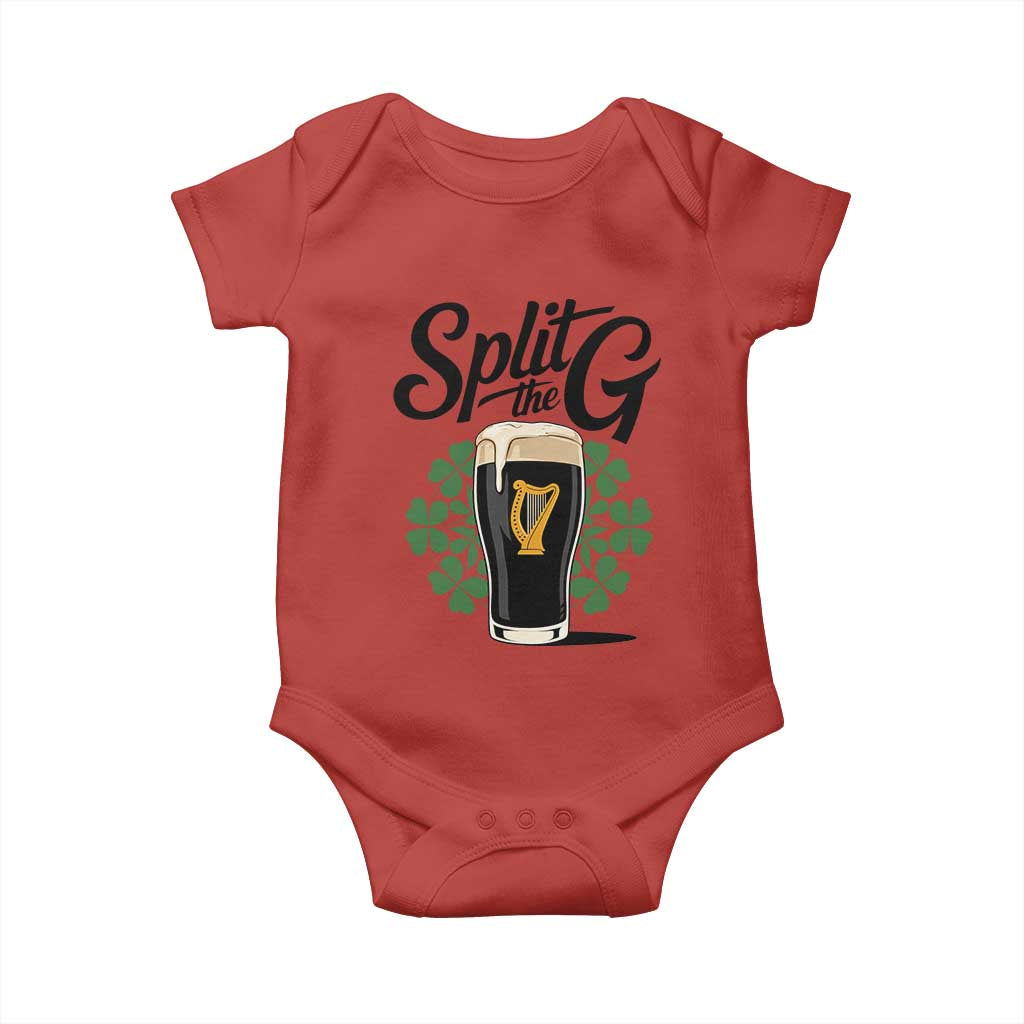 Split the G Funny Irish Drinking Baby Onesie St. Patrick’s Day Stout Beer Lovers Pub Crawls
