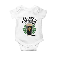 Split the G Funny Irish Drinking Baby Onesie St. Patrick’s Day Stout Beer Lovers Pub Crawls