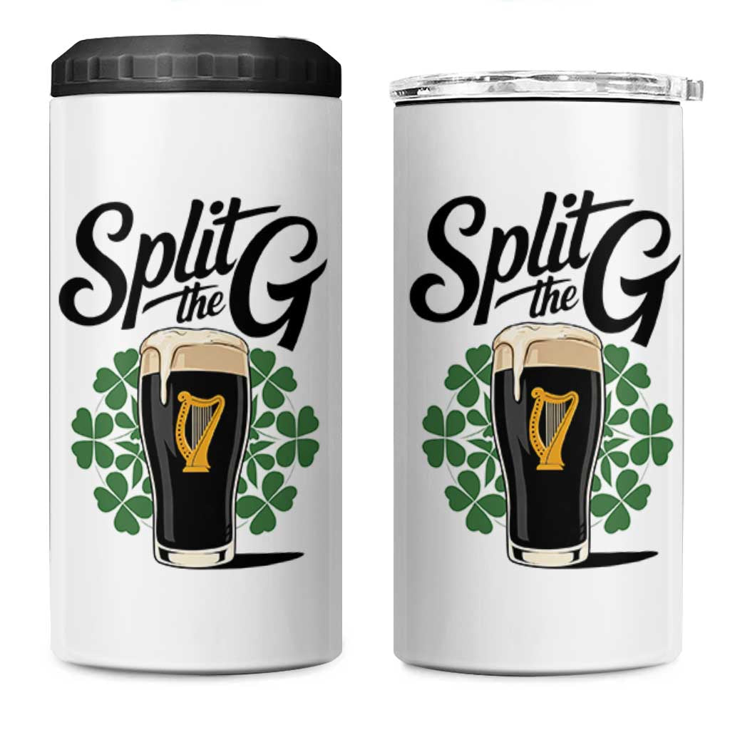 Split the G Funny Irish Drinking 4 in 1 Can Cooler Tumbler St. Patrick’s Day Stout Beer Lovers Pub Crawls