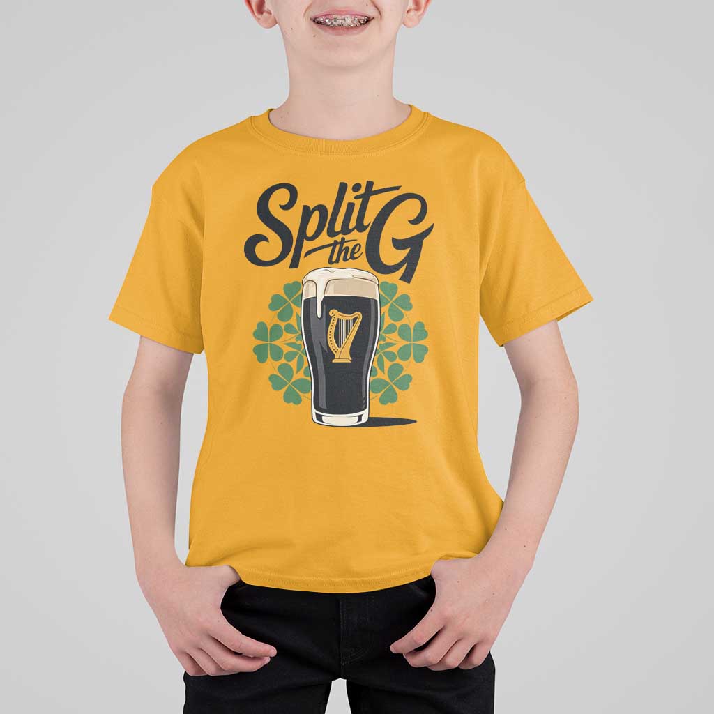 Split the G Funny Irish Drinking T Shirt For Kid St. Patrick’s Day Stout Beer Lovers Pub Crawls