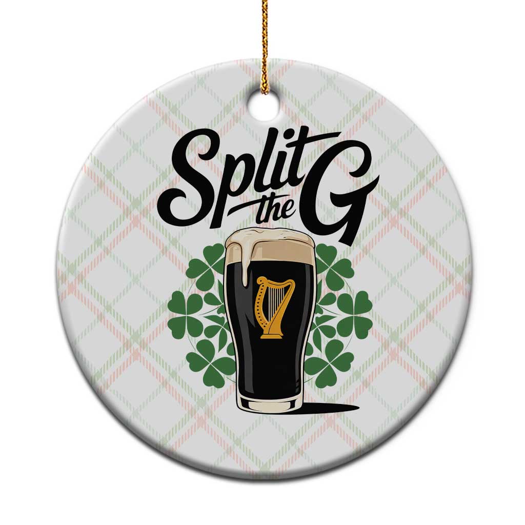 Split the G Funny Irish Drinking Ceramic Ornament St. Patrick’s Day Stout Beer Lovers Pub Crawls