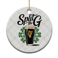Split the G Funny Irish Drinking Ceramic Ornament St. Patrick’s Day Stout Beer Lovers Pub Crawls