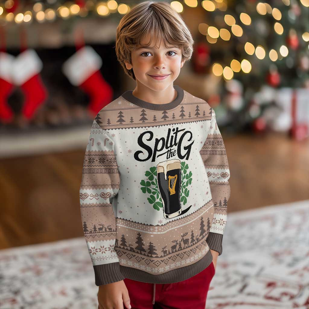 Split the G Funny Irish Drinking Ugly Christmas Sweater St. Patrick’s Day Stout Beer Lovers Pub Crawls