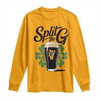 Split the G Funny Irish Drinking Long Sleeve Shirt St. Patrick’s Day Stout Beer Lovers Pub Crawls