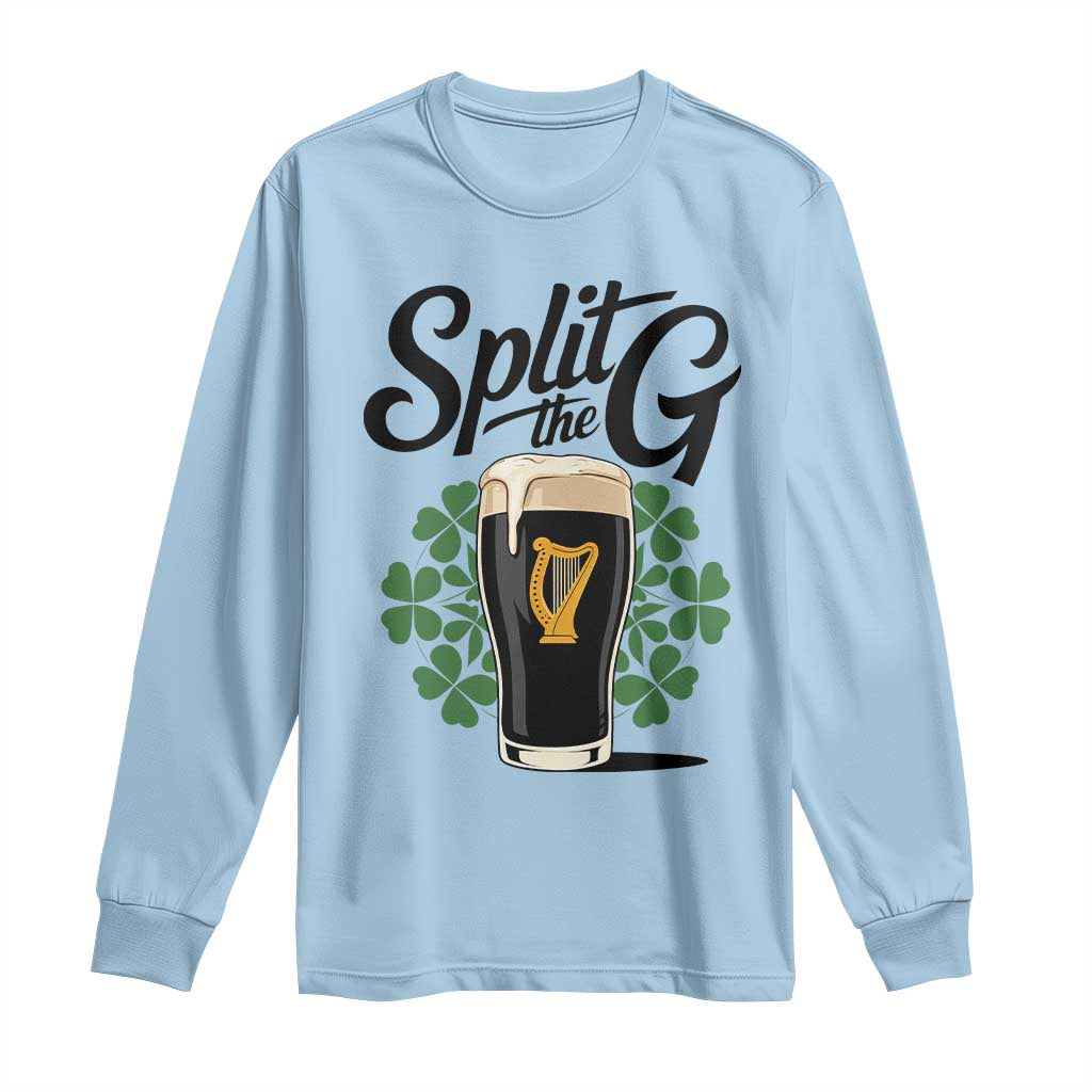 Split the G Funny Irish Drinking Long Sleeve Shirt St. Patrick’s Day Stout Beer Lovers Pub Crawls