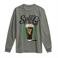 Split the G Funny Irish Drinking Long Sleeve Shirt St. Patrick’s Day Stout Beer Lovers Pub Crawls