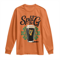 Split the G Funny Irish Drinking Long Sleeve Shirt St. Patrick’s Day Stout Beer Lovers Pub Crawls