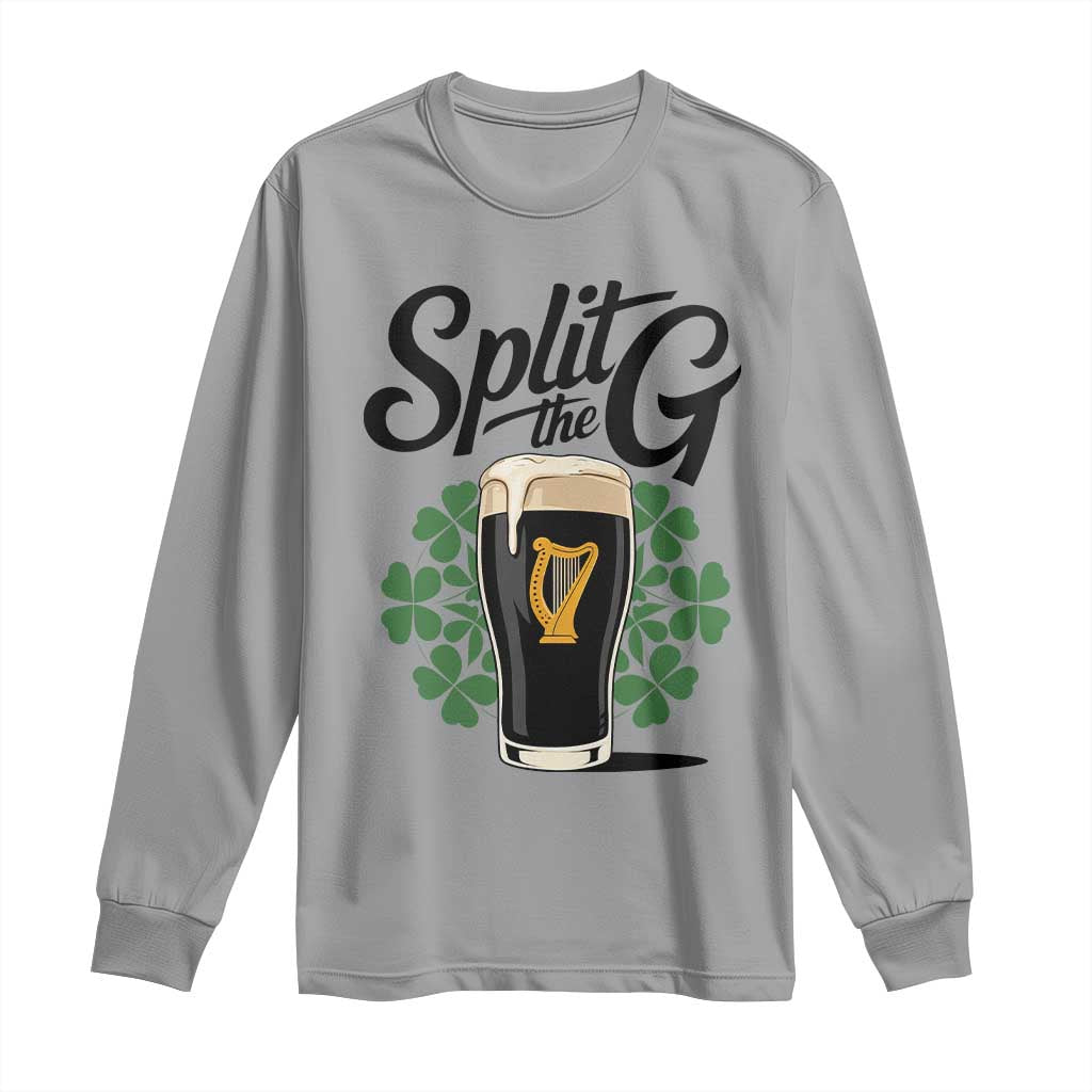 Split the G Funny Irish Drinking Long Sleeve Shirt St. Patrick’s Day Stout Beer Lovers Pub Crawls