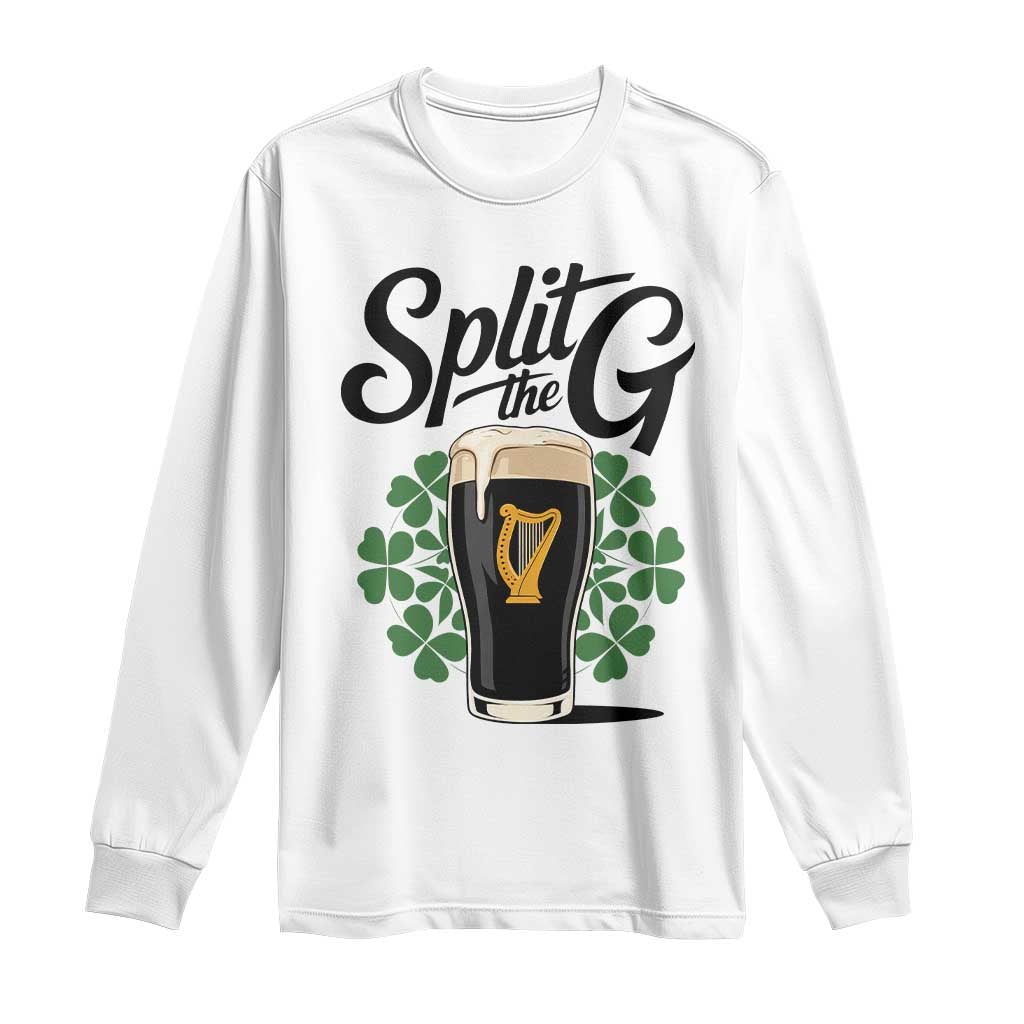 Split the G Funny Irish Drinking Long Sleeve Shirt St. Patrick’s Day Stout Beer Lovers Pub Crawls