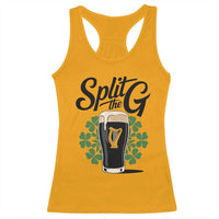 Split the G Funny Irish Drinking Racerback Tank Top St. Patrick’s Day Stout Beer Lovers Pub Crawls