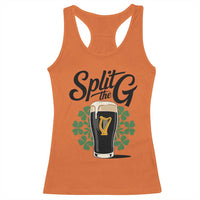 Split the G Funny Irish Drinking Racerback Tank Top St. Patrick’s Day Stout Beer Lovers Pub Crawls
