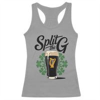 Split the G Funny Irish Drinking Racerback Tank Top St. Patrick’s Day Stout Beer Lovers Pub Crawls