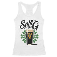 Split the G Funny Irish Drinking Racerback Tank Top St. Patrick’s Day Stout Beer Lovers Pub Crawls