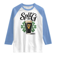 Split the G Funny Irish Drinking Raglan Shirt St. Patrick’s Day Stout Beer Lovers Pub Crawls