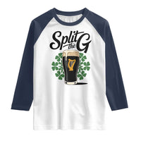 Split the G Funny Irish Drinking Raglan Shirt St. Patrick’s Day Stout Beer Lovers Pub Crawls