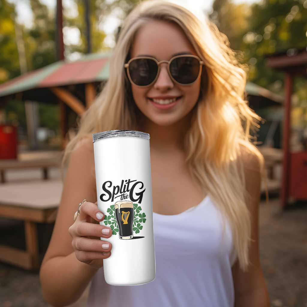 Split the G Funny Irish Drinking Skinny Tumbler St. Patrick’s Day Stout Beer Lovers Pub Crawls