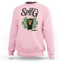 Split the G Funny Irish Drinking Sweatshirt St. Patrick’s Day Stout Beer Lovers Pub Crawls