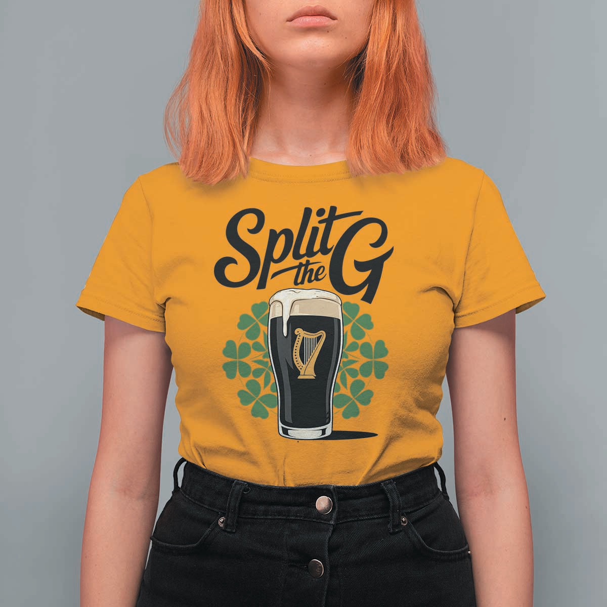 Split the G Funny Irish Drinking T Shirt For Women St. Patrick’s Day Stout Beer Lovers Pub Crawls