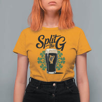 Split the G Funny Irish Drinking T Shirt For Women St. Patrick’s Day Stout Beer Lovers Pub Crawls