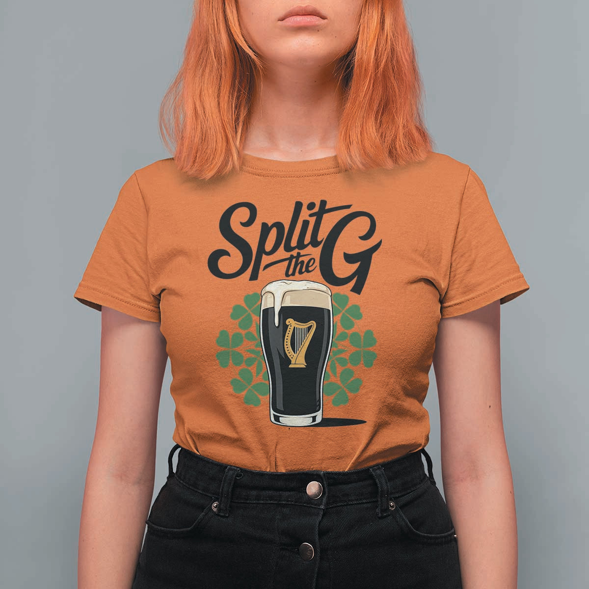 Split the G Funny Irish Drinking T Shirt For Women St. Patrick’s Day Stout Beer Lovers Pub Crawls