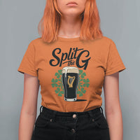Split the G Funny Irish Drinking T Shirt For Women St. Patrick’s Day Stout Beer Lovers Pub Crawls