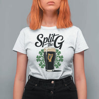 Split the G Funny Irish Drinking T Shirt For Women St. Patrick’s Day Stout Beer Lovers Pub Crawls