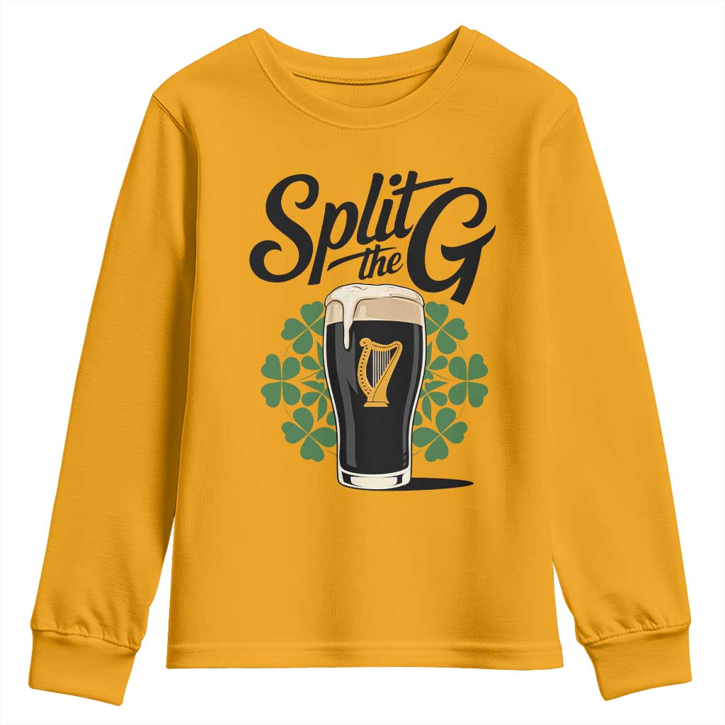 Split the G Funny Irish Drinking Youth Sweatshirt St. Patrick’s Day Stout Beer Lovers Pub Crawls