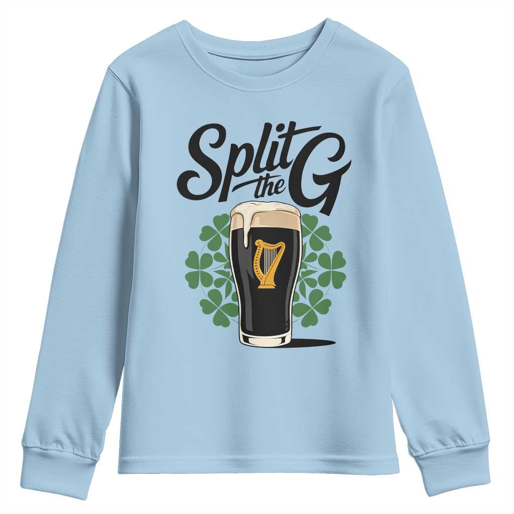 Split the G Funny Irish Drinking Youth Sweatshirt St. Patrick’s Day Stout Beer Lovers Pub Crawls