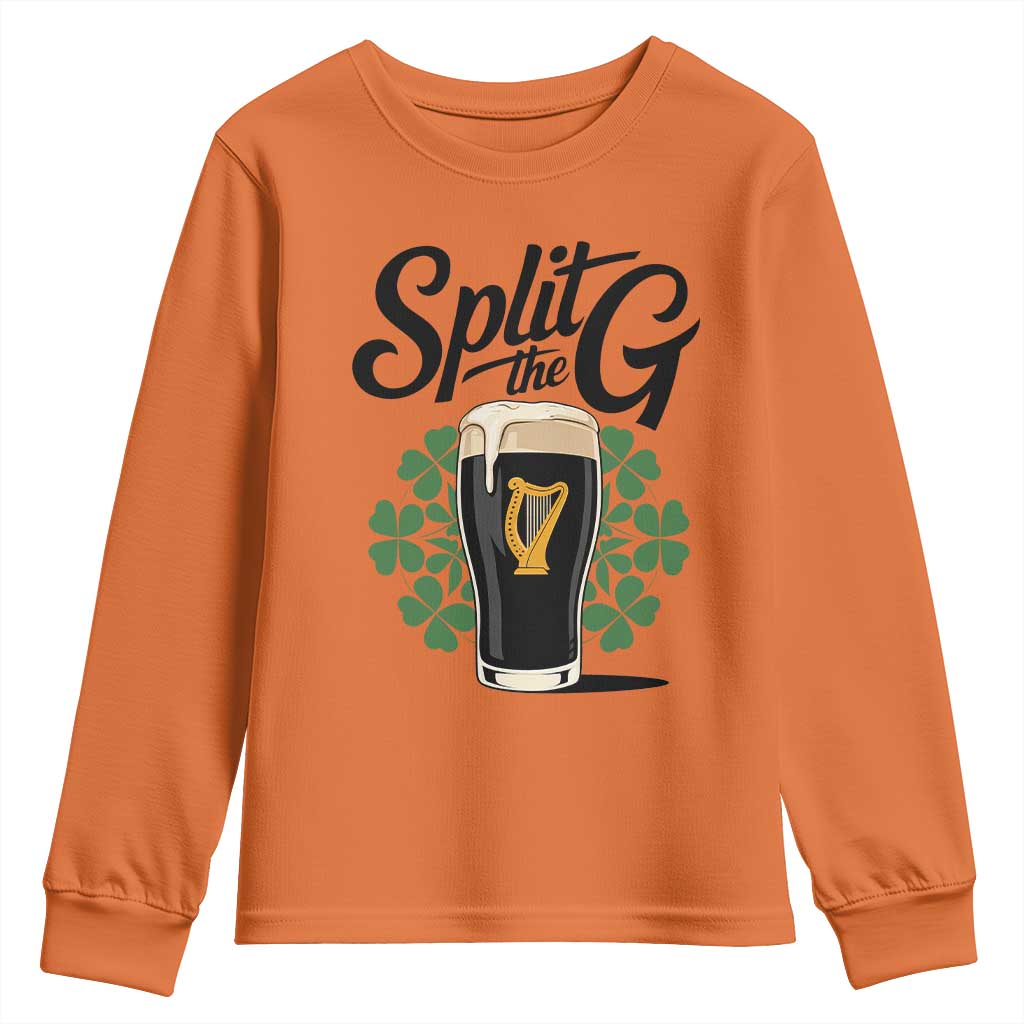 Split the G Funny Irish Drinking Youth Sweatshirt St. Patrick’s Day Stout Beer Lovers Pub Crawls