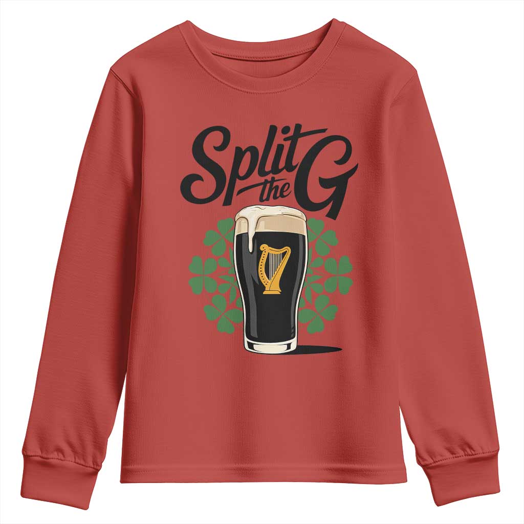 Split the G Funny Irish Drinking Youth Sweatshirt St. Patrick’s Day Stout Beer Lovers Pub Crawls