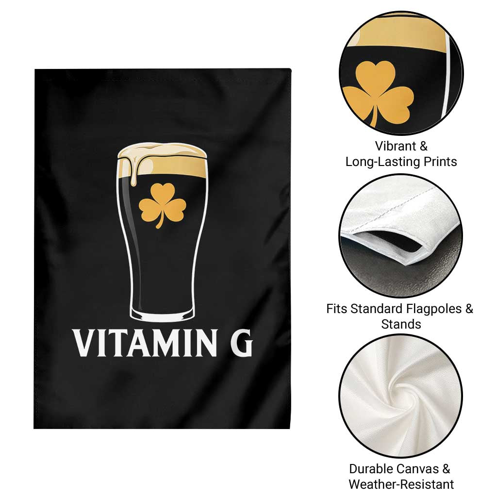 Vitamin G Funny Irish Stout Beer Garden Flag St. Patrick’s Day Drinking Humor