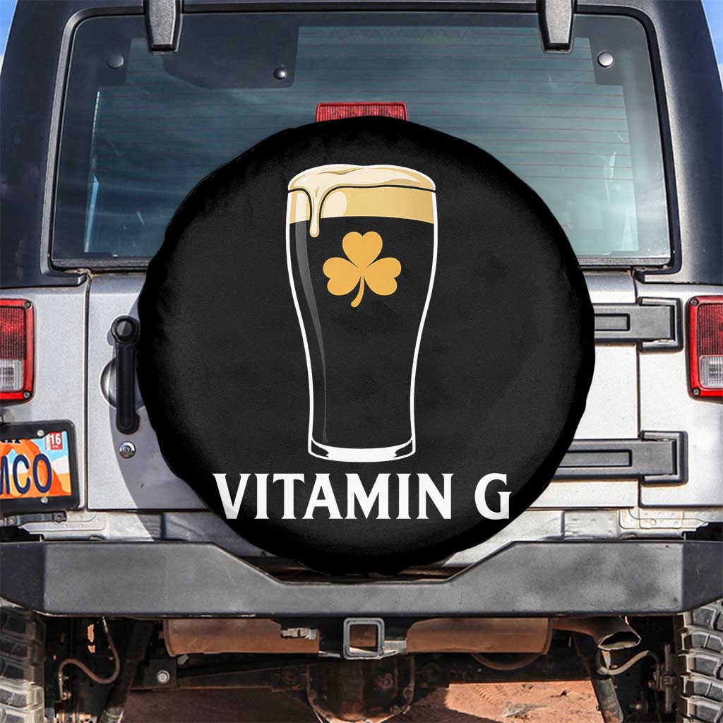Vitamin G Funny Irish Stout Beer Spare Tire Cover St. Patrick’s Day Drinking Humor
