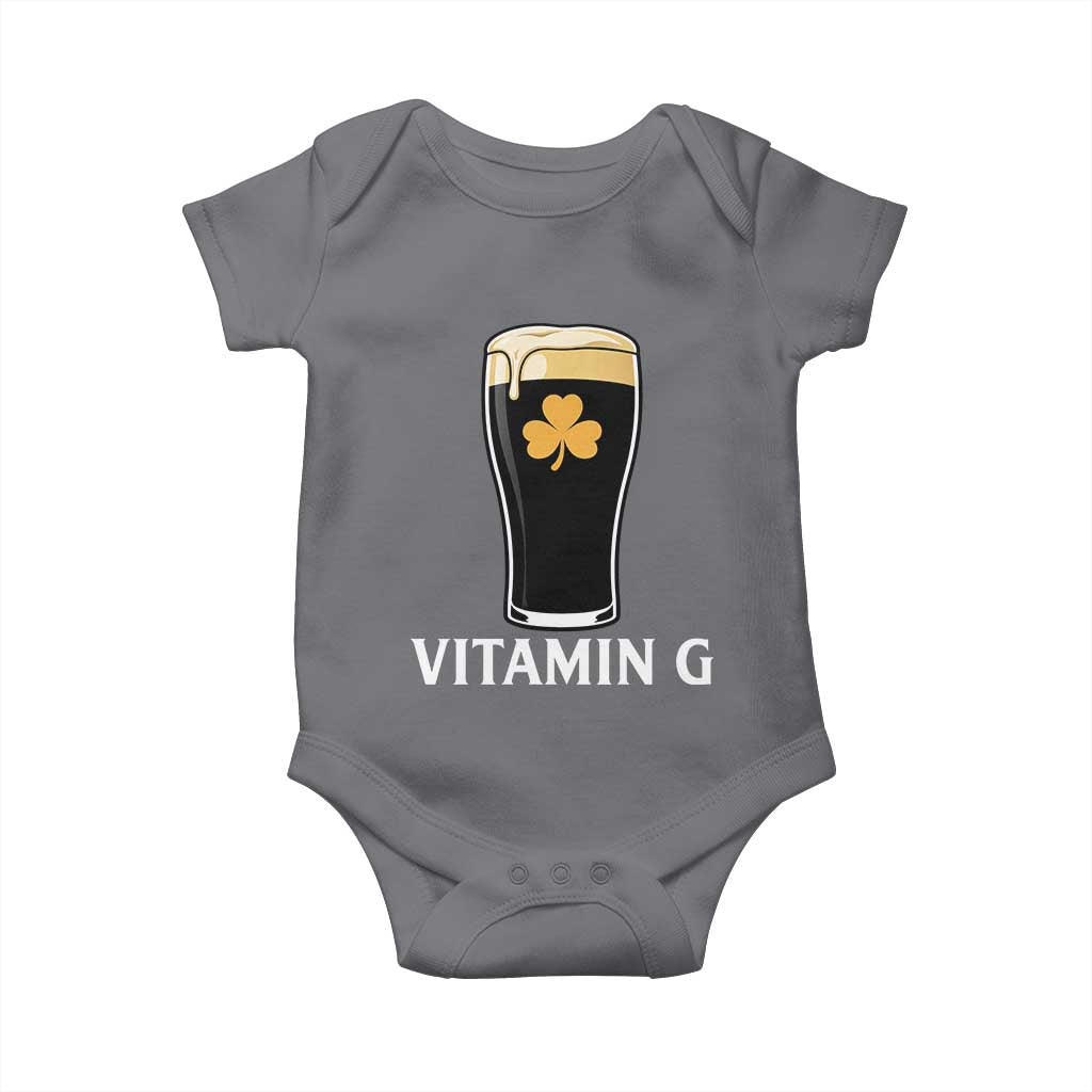 Vitamin G Funny Irish Stout Beer Baby Onesie St. Patrick’s Day Drinking Humor