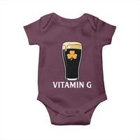 Vitamin G Funny Irish Stout Beer Baby Onesie St. Patrick’s Day Drinking Humor