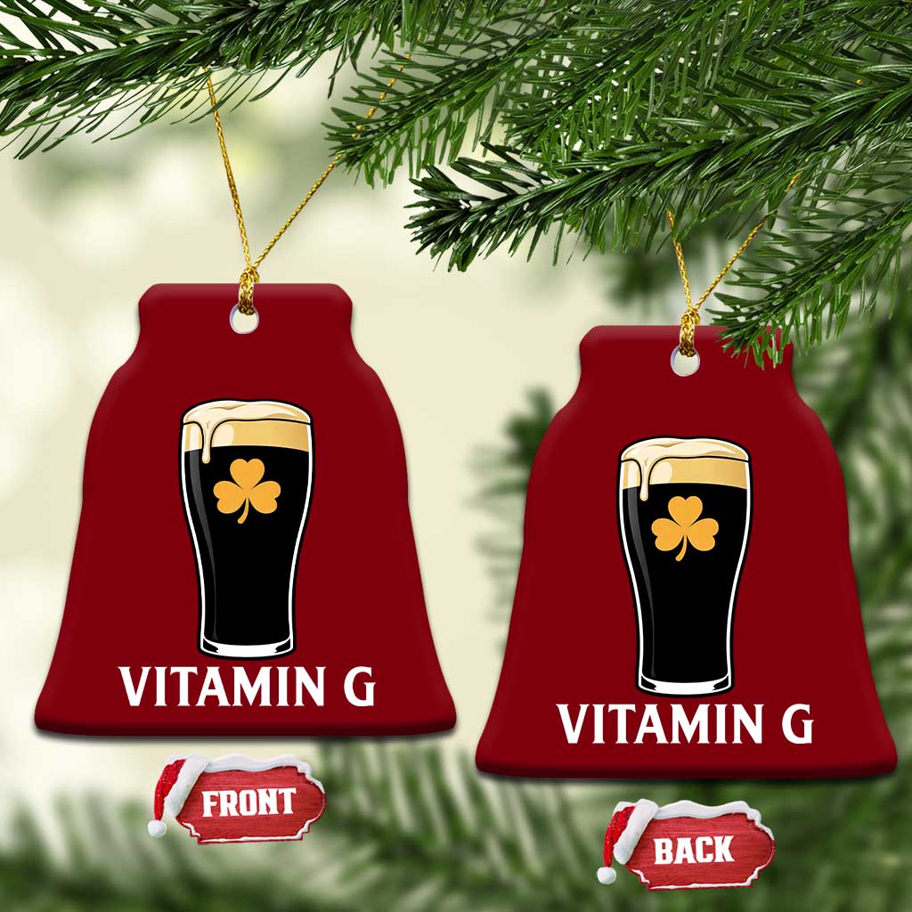 Vitamin G Funny Irish Stout Beer Ceramic Ornament St. Patrick’s Day Drinking Humor