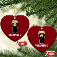 Vitamin G Funny Irish Stout Beer Ceramic Ornament St. Patrick’s Day Drinking Humor