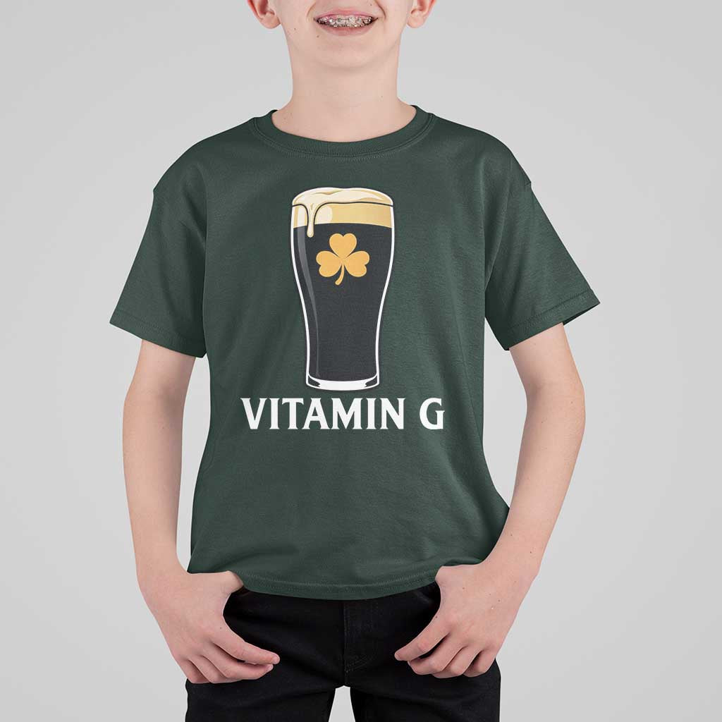 Vitamin G Funny Irish Stout Beer T Shirt For Kid St. Patrick’s Day Drinking Humor