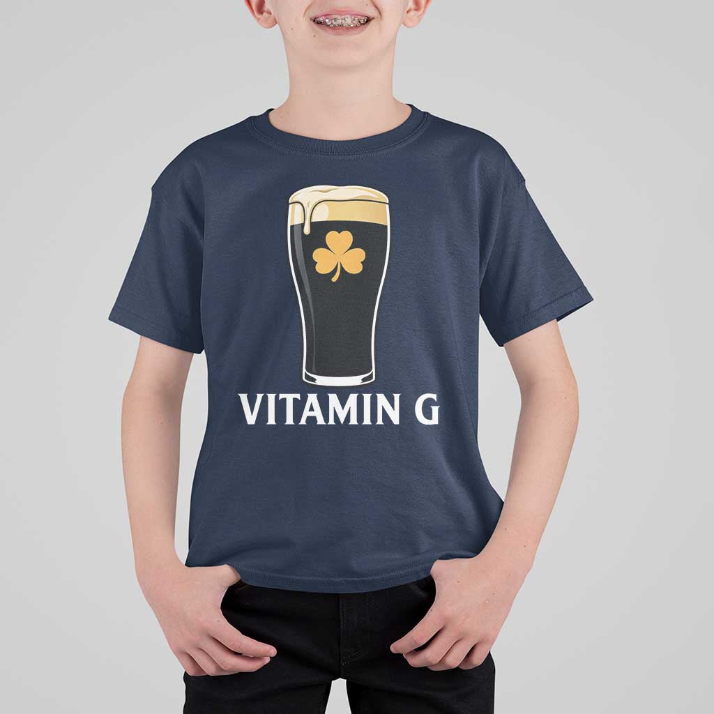 Vitamin G Funny Irish Stout Beer T Shirt For Kid St. Patrick’s Day Drinking Humor