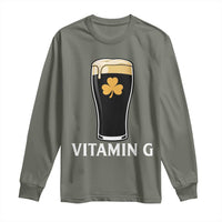 Vitamin G Funny Irish Stout Beer Long Sleeve Shirt St. Patrick’s Day Drinking Humor