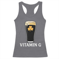 Vitamin G Funny Irish Stout Beer Racerback Tank Top St. Patrick’s Day Drinking Humor